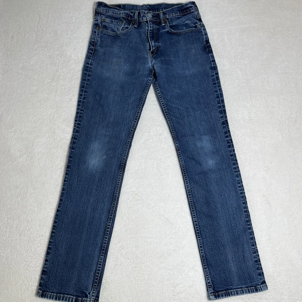 Levi's 514 Straight Leg Regular Fit Med Wash Denim Jeans Men's Size 32x32(31x31)